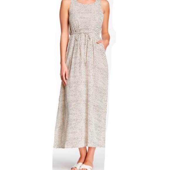 Lucky Brand Dresses & Skirts - SALE LUCKY BRAND MAXI DRESS BEIGE BLACK PATTERN